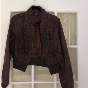 BeBe Genuine leather cropped jacket